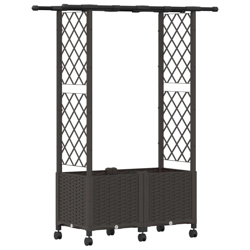 Pakeltas lovas su trelėmis ir stogu Ruda 124,5 x 40 x 142 cm PP