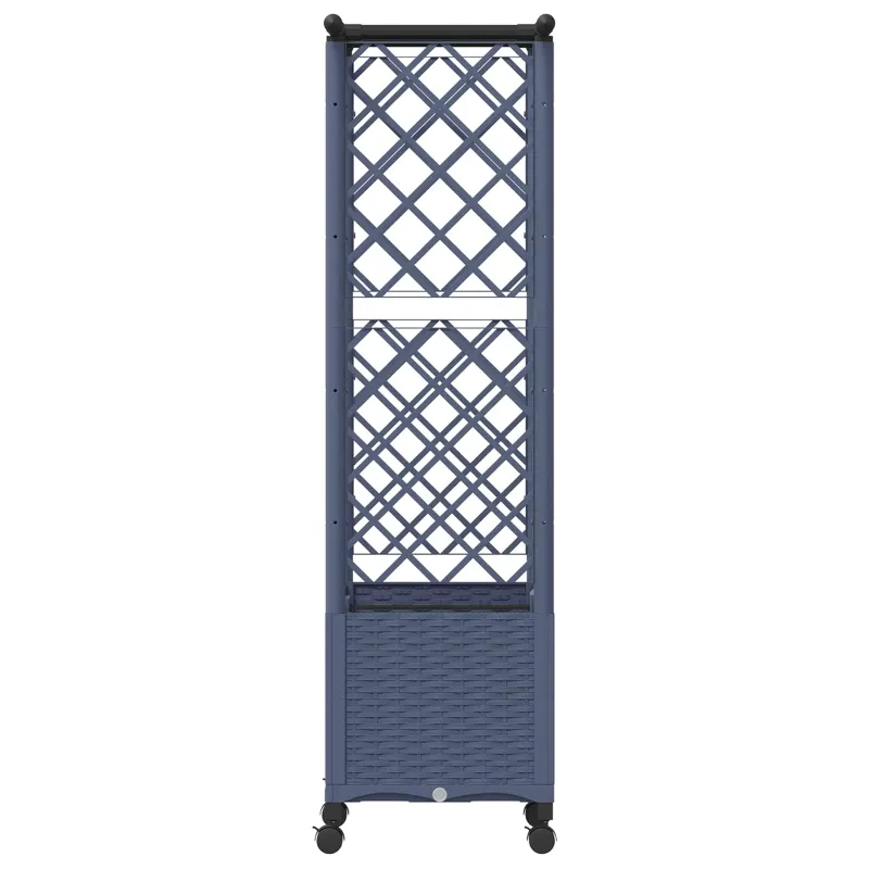 Pakeltas lovas su trelėmis ir stogu Pilka 124,5 x 40 x 142 cm