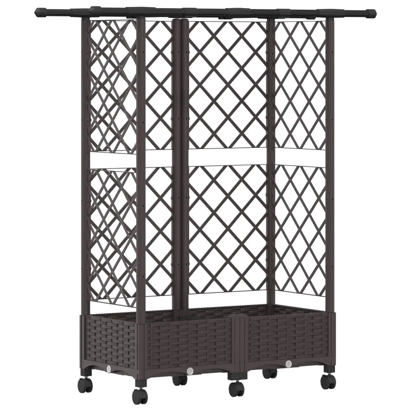 Pakeltas lovas su trelėmis ir stogu Ruda 124 x 40 x 127 cm PP