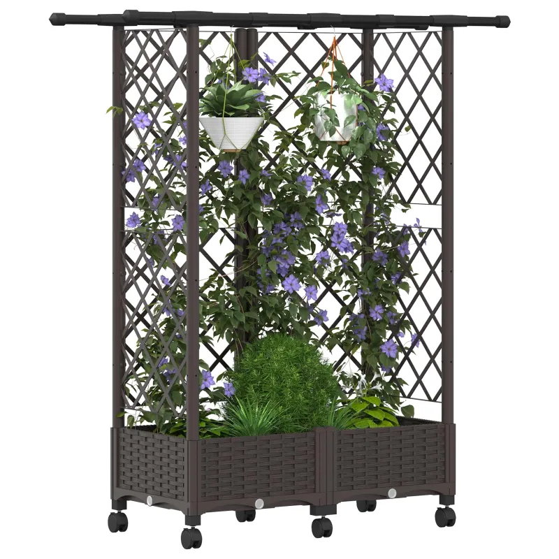 Pakeltas lovas su trelėmis ir stogu Ruda 124 x 40 x 127 cm PP