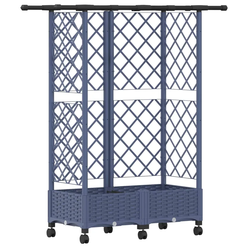 Pakeltas lovas su trelėmis ir stogu Pilka 124 x 40 x 127 cm PP