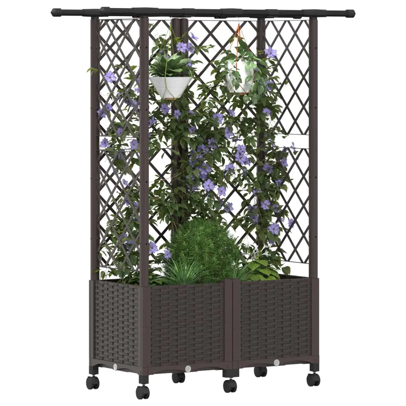 Pakeltas lovas su trelėmis ir stogu Ruda 124 x 40 x 142 cm PP