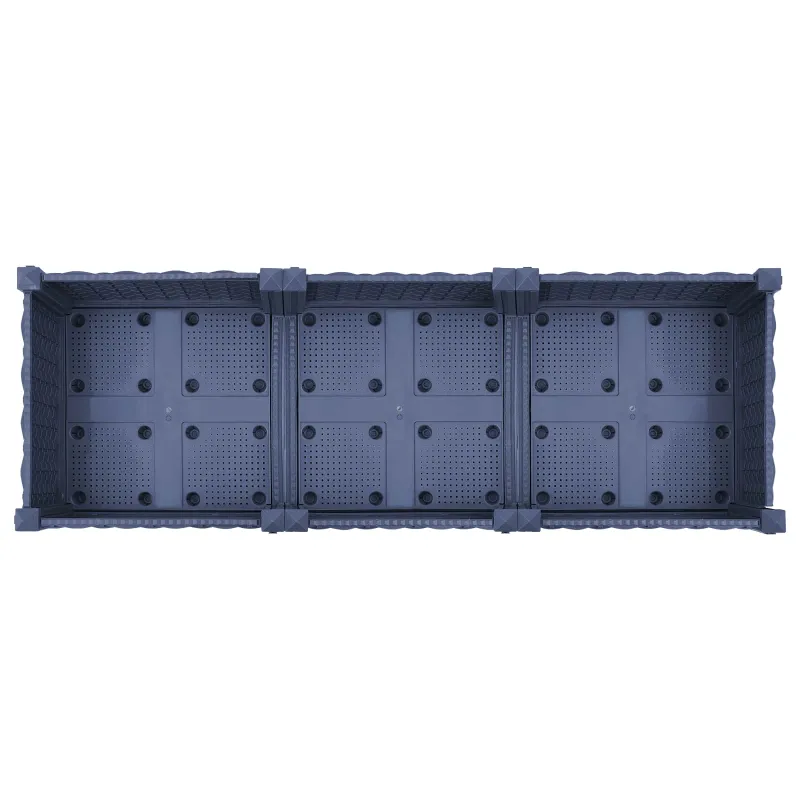 Sodo puodynė su ratukais Mėlyna Pilka 120 x 40 x 33 cm PP