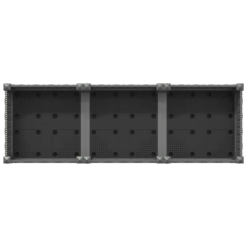 Sodo puodynė su ratukais Šviesiai pilka 120 x 40 x 33 cm PP