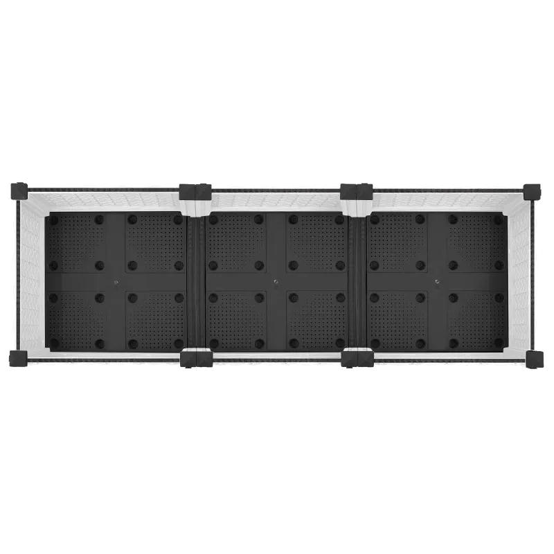 Sodo puodynė su ratukais Balta 120 x 40 x 33 cm PP