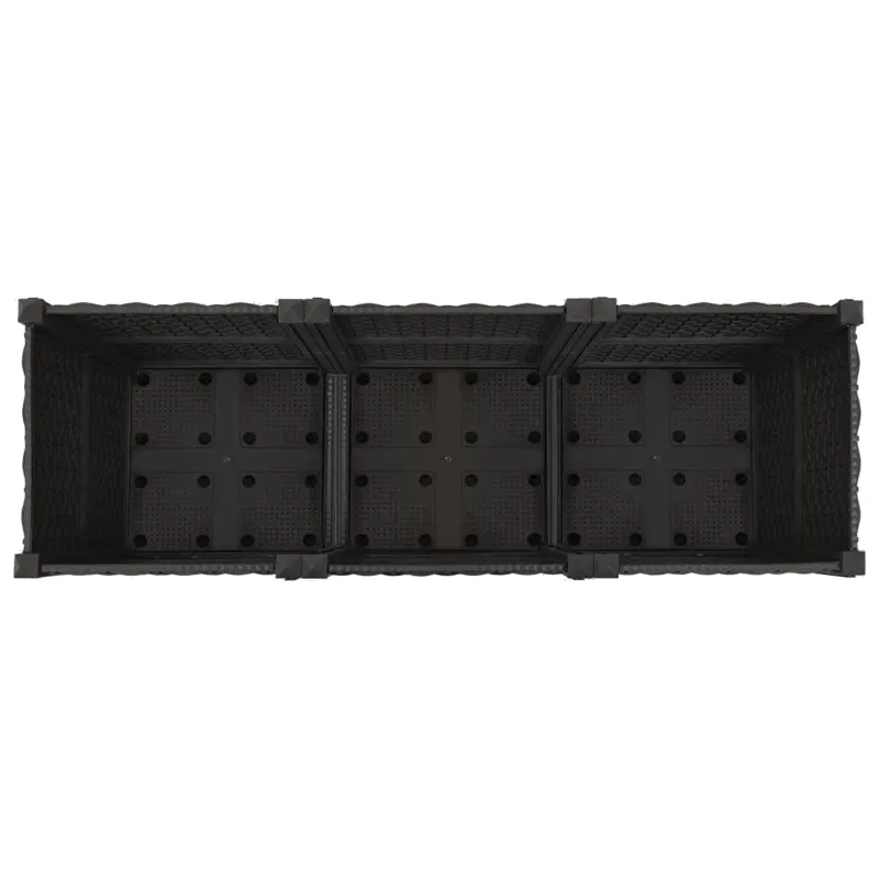 Sodo puodynė su ratukais Juoda 120 x 40 x 44 cm PP