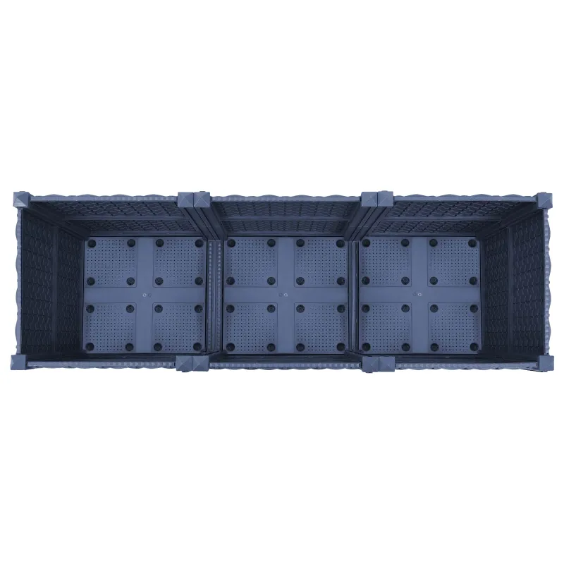 Sodo puodynė su ratukais Mėlyna Pilka 120 x 40 x 48 cm PP