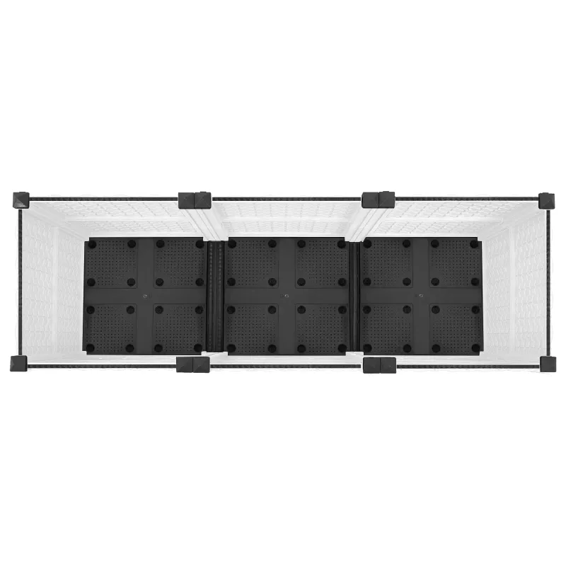 Sodo puodynė su ratukais Balta 120 x 40 x 48 cm PP
