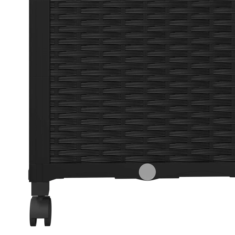 Sodo vazonas su treliu ir ratais Juoda 120 x 40 x 146 cm PP