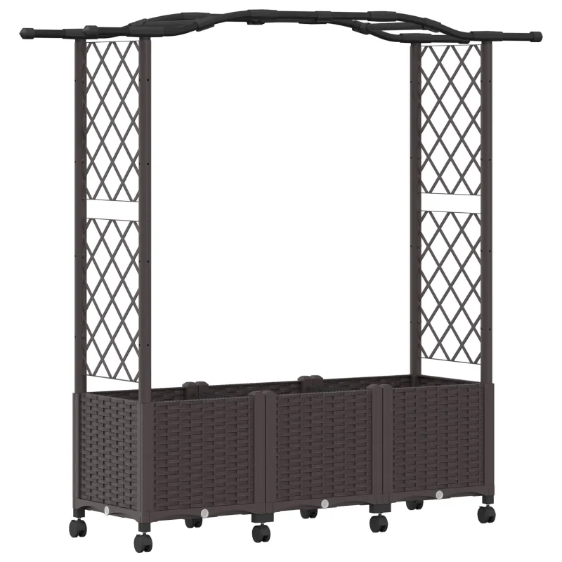 Pakeltas lovas su trelėmis ir stogu Ruda 164 x 40 x 144 cm PP