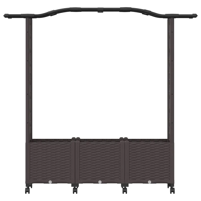 Pakeltas lovas su trelėmis ir stogu Ruda 164 x 40 x 144 cm PP