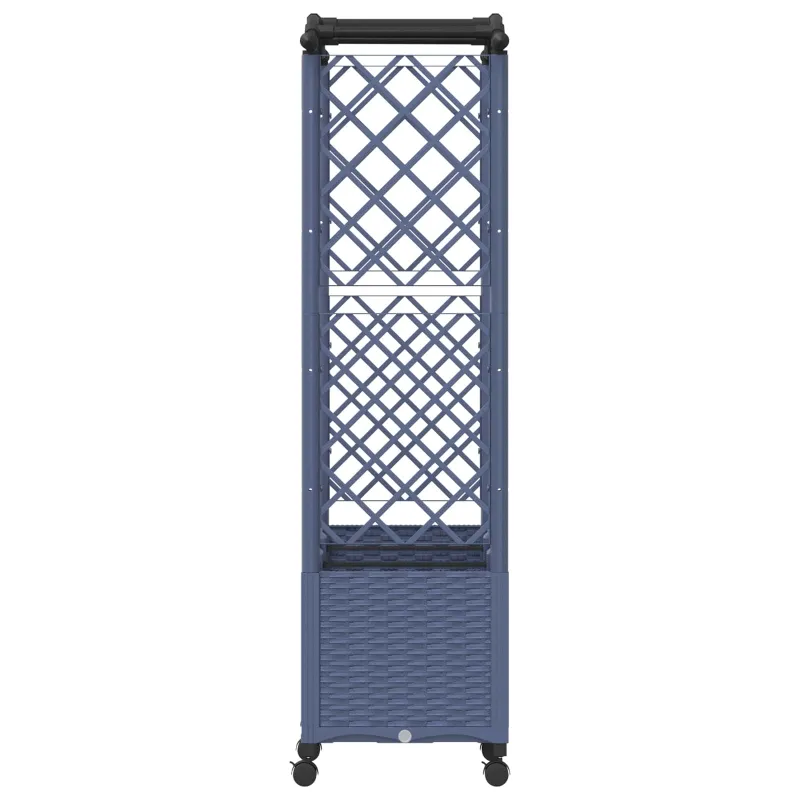 Pakeltas lovas su trelėmis ir stogu Pilka 164 x 40 x 144 cm PP