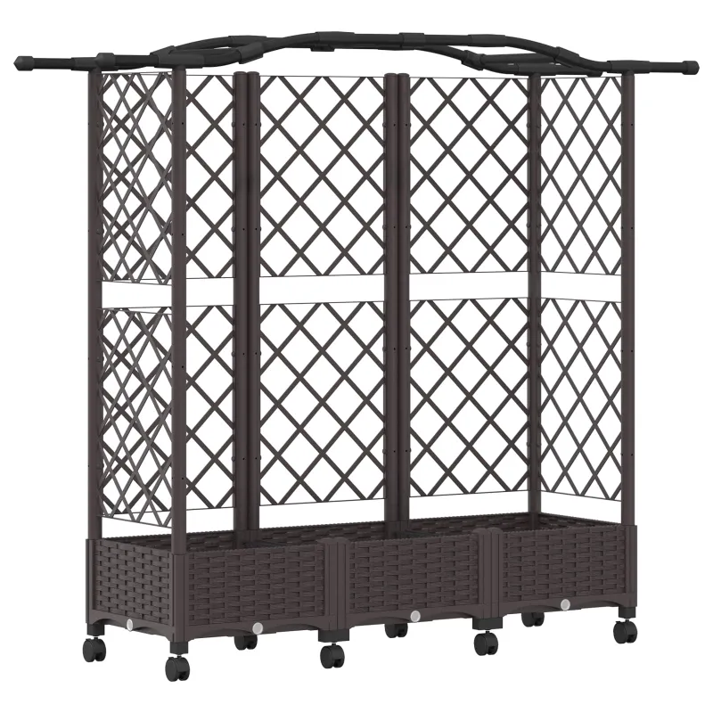 Pakeltas lovas su trelėmis ir stogu Ruda 163 x 40 x 129 cm PP