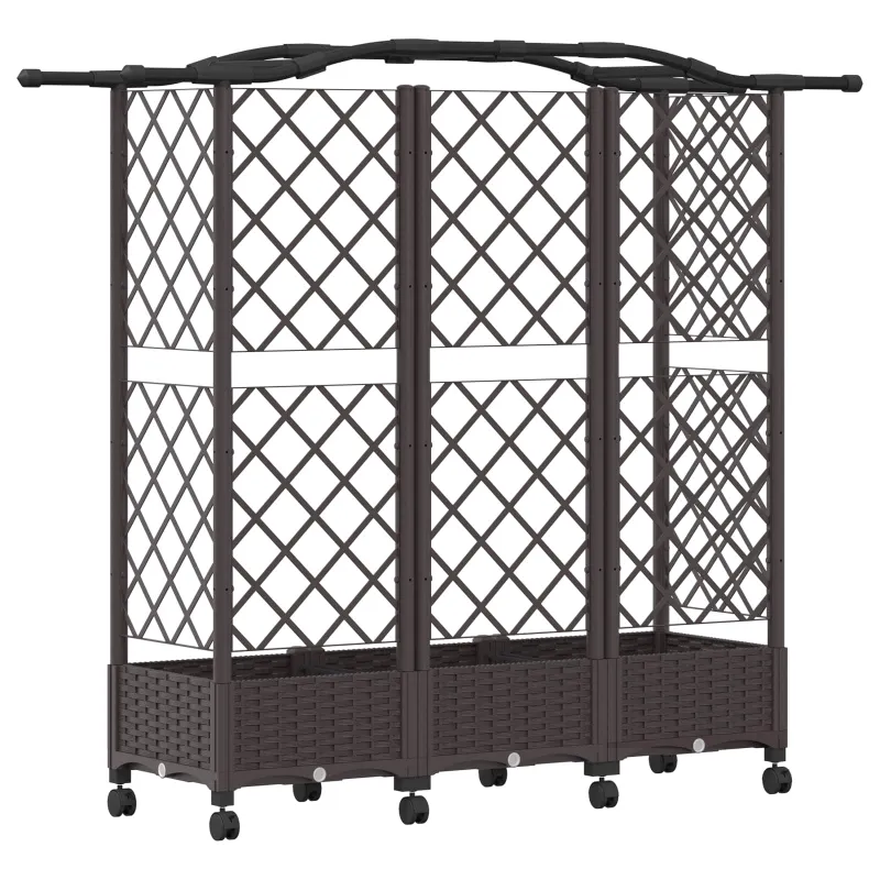 Pakeltas lovas su trelėmis ir stogu Ruda 163 x 40 x 129 cm PP