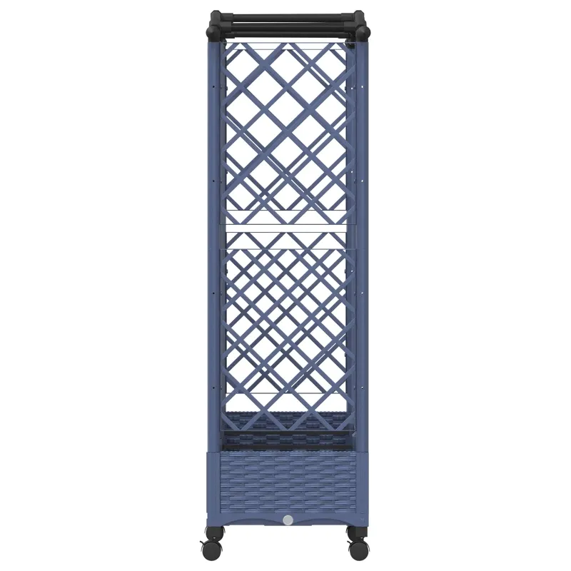 Pakeltas lovas su trelėmis ir stogu Pilka 163 x 40 x 129 cm PP