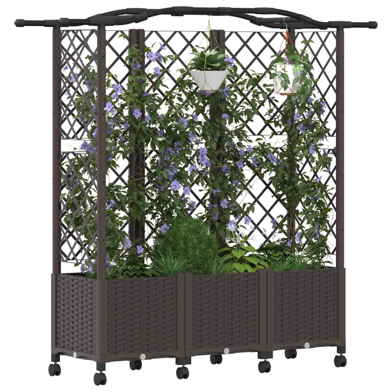 Pakeltas lovas su trelėmis ir stogu Ruda 163 x 40 x 144 cm PP
