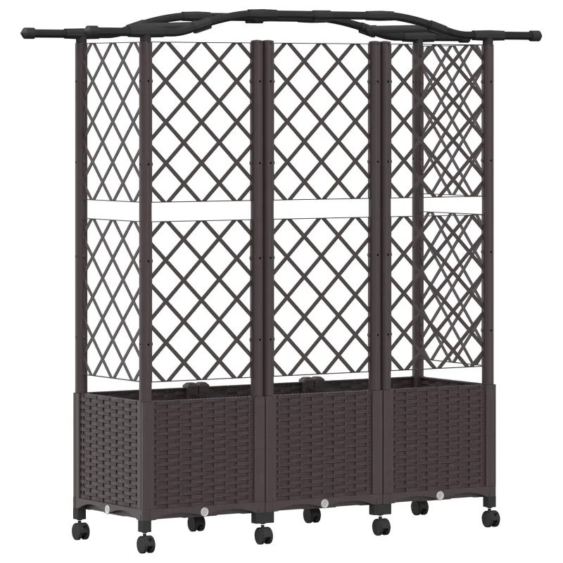 Pakeltas lovas su trelėmis ir stogu Ruda 163 x 40 x 144 cm PP