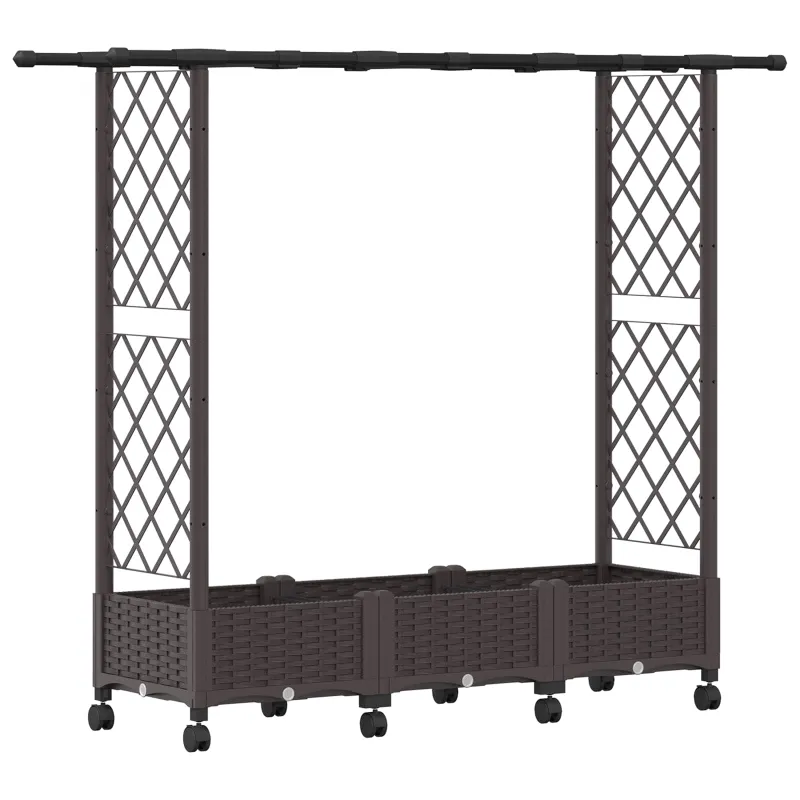 Pakeltas lovas su trelėmis ir stogu Ruda 164 x 40 x 127 cm PP