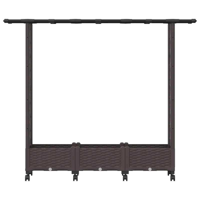 Pakeltas lovas su trelėmis ir stogu Ruda 164 x 40 x 127 cm PP