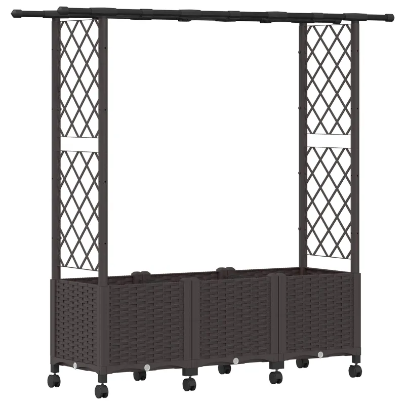 Pakeltas lovas su trelėmis ir stogu Ruda 162,5 x 40 x 142 cm PP