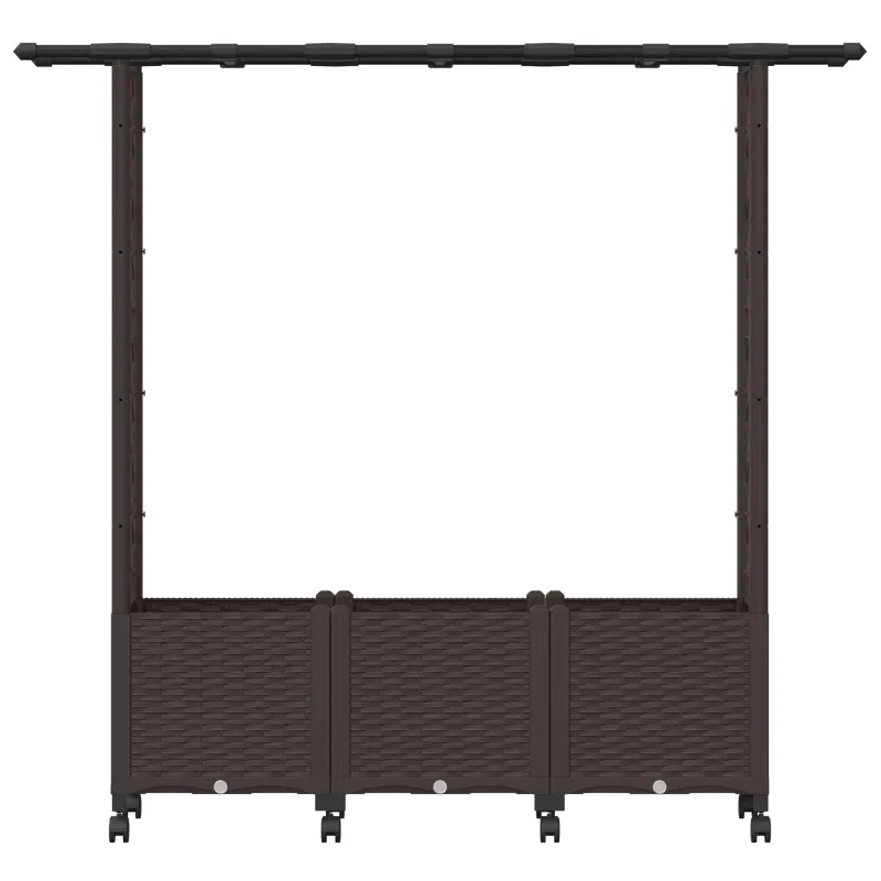 Pakeltas lovas su trelėmis ir stogu Ruda 162,5 x 40 x 142 cm PP