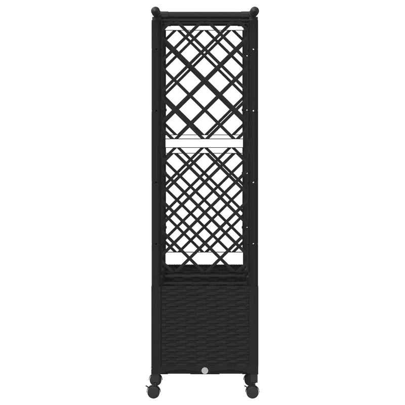 Pakeltas lovas su trelėmis ir stogu Juoda 162,5 x 40 x 142 cm