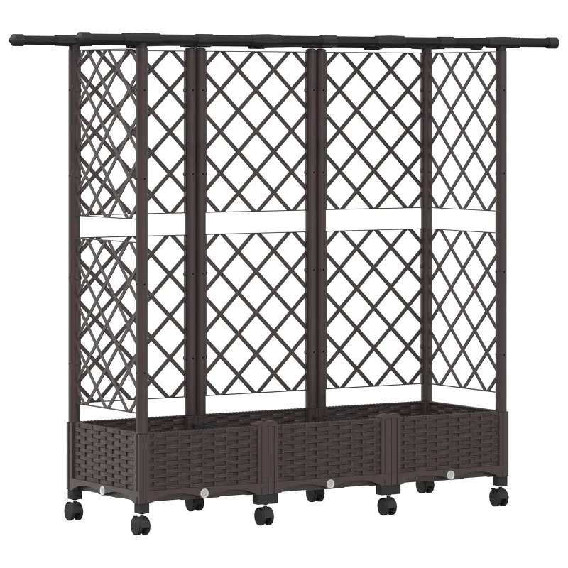 Pakeltas lovas su trelėmis ir stogu Ruda 164 x 40 x 127 cm PP