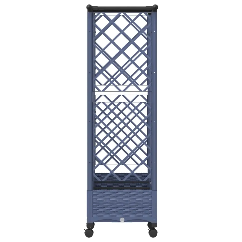 Pakeltas lovas su trelėmis ir stogu Pilka 164 x 40 x 127 cm PP