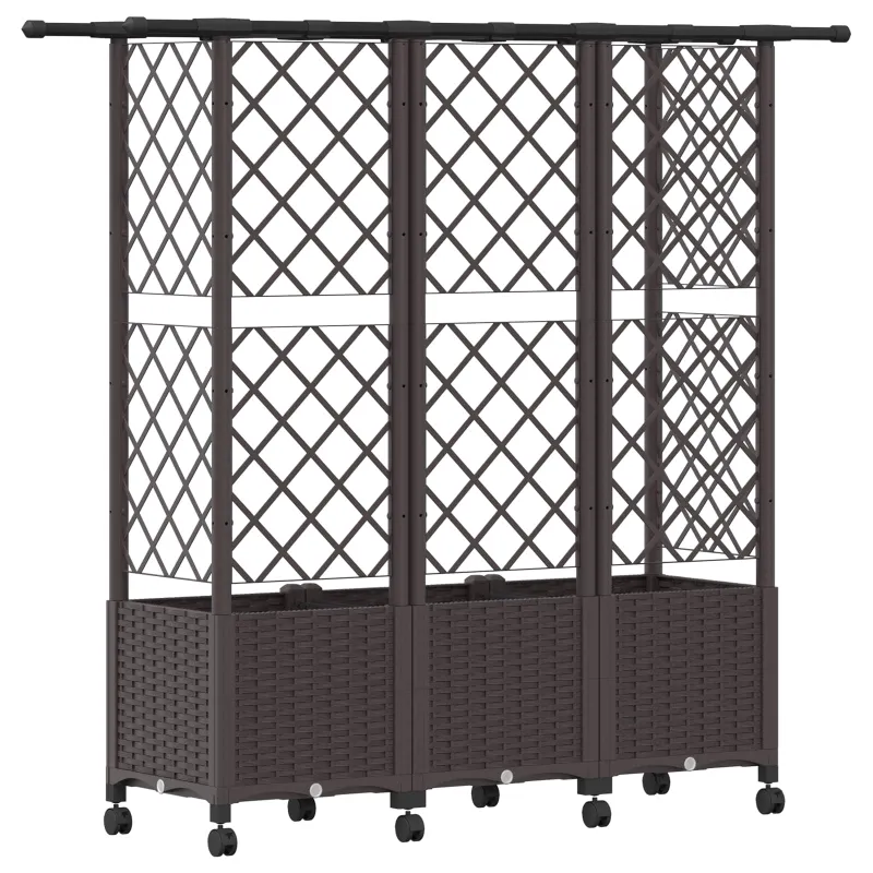 Pakeltas lovas su trelėmis ir stogu Ruda 163,5 x 40 x 142 cm PP