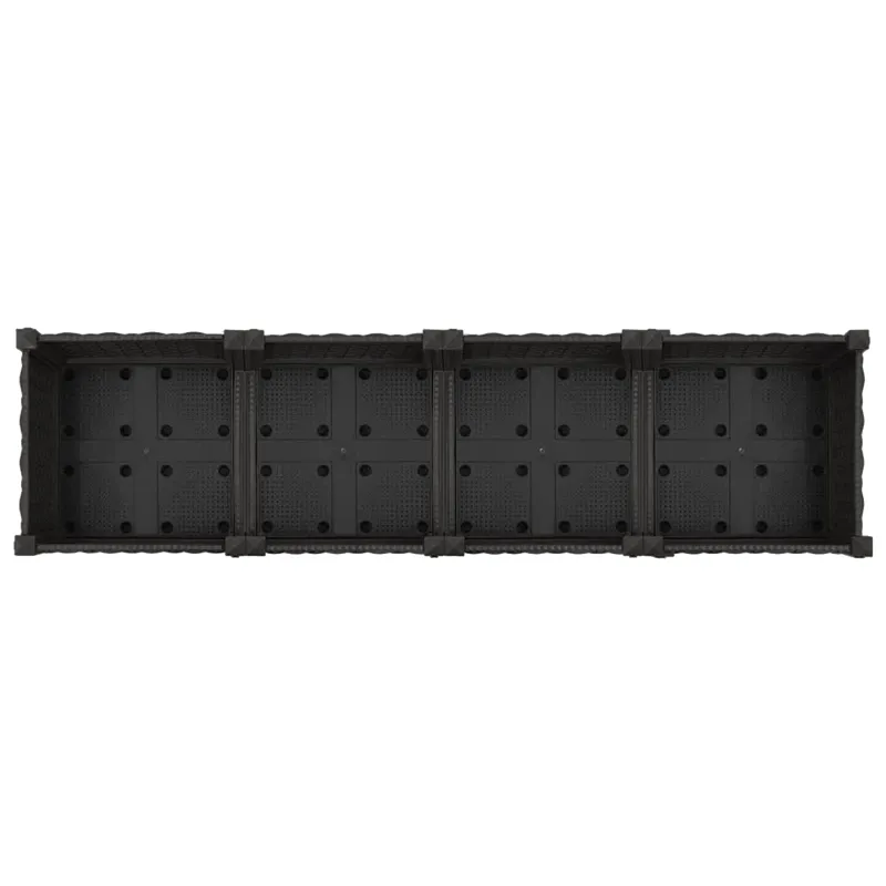 Sodo puodynė su ratukais Juoda 160 x 40 x 29 cm PP
