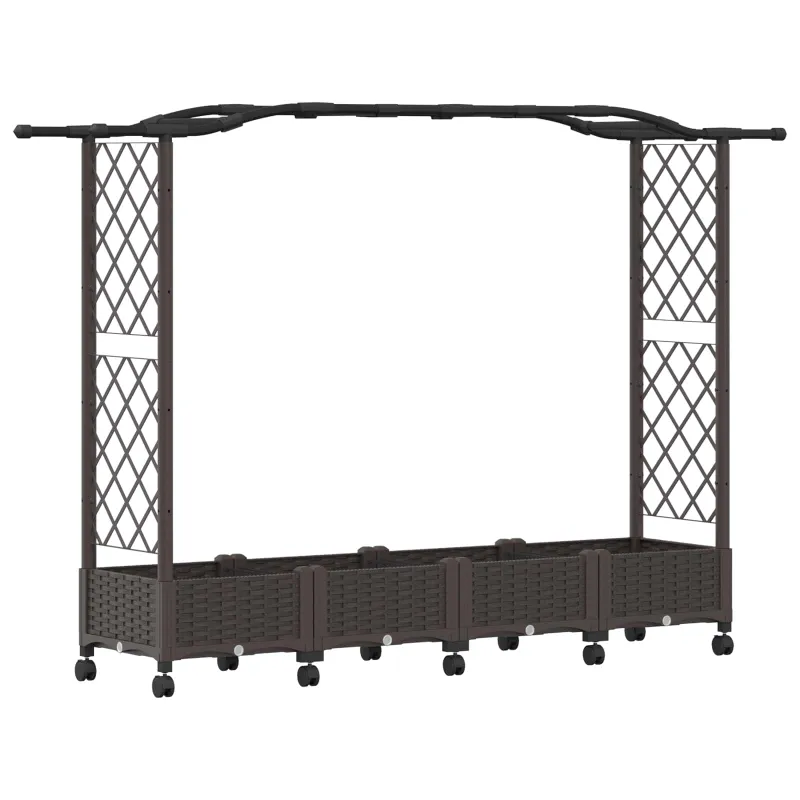 Pakeltas lovas su trelėmis ir stogu Ruda 207 x 40 x 129 cm PP