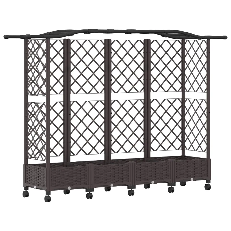 Pakeltas lovas su trelėmis ir stogu Ruda 203,5 x 40 x 129 cm PP