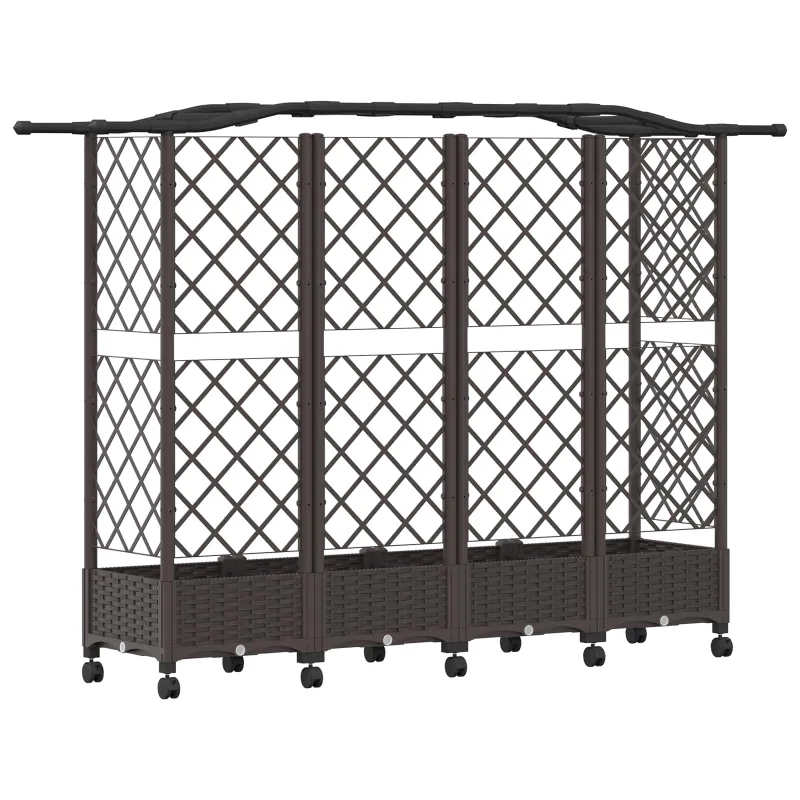 Pakeltas lovas su trelėmis ir stogu Ruda 203,5 x 40 x 129 cm PP