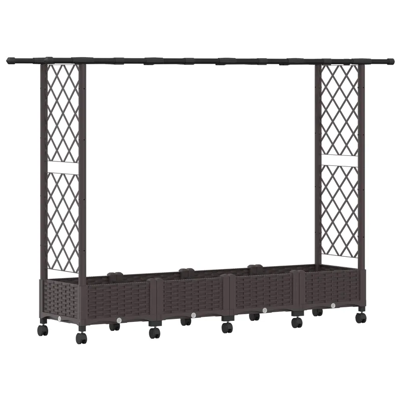 Pakeltas lovas su trelėmis ir stogu Ruda 203 x 40 x 127 cm PP