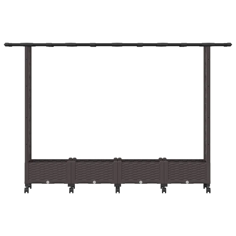 Pakeltas lovas su trelėmis ir stogu Ruda 203 x 40 x 127 cm PP