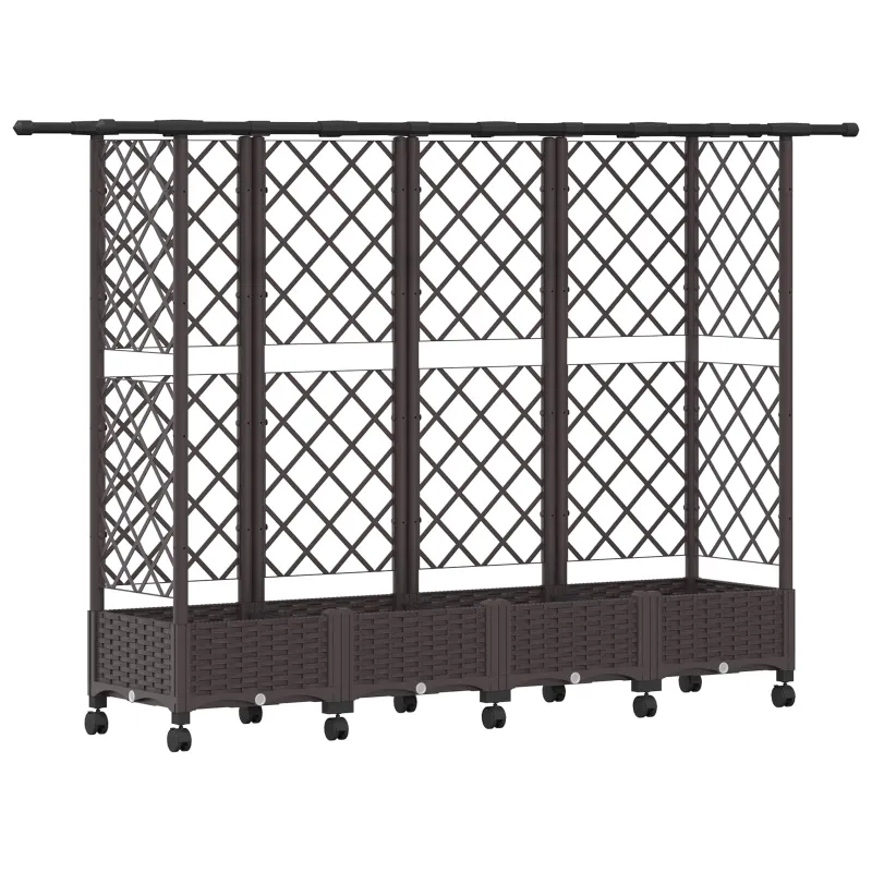 Pakeltas lovas su trelėmis ir stogu Ruda 202,5 x 40 x 127 cm PP