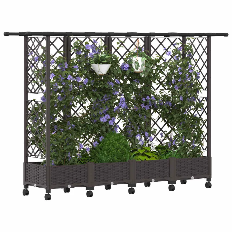 Pakeltas lovas su trelėmis ir stogu Ruda 202,5 x 40 x 127 cm PP