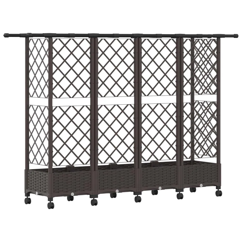 Pakeltas lovas su trelėmis ir stogu Ruda 202,5 x 40 x 127 cm PP