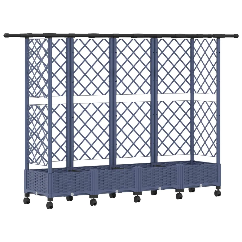 Pakeltas lovas su trelėmis ir stogu Pilka 202,5 x 40 x 127 cm