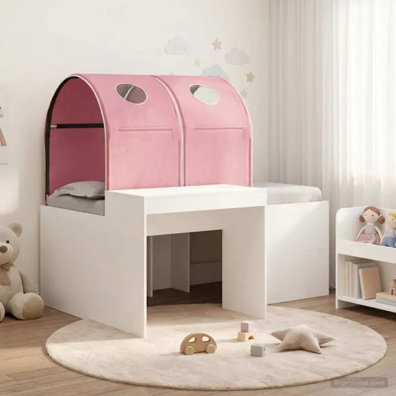 Lovos su Tuneliu 4 pcs Artisian ąžuolas ir rožinė