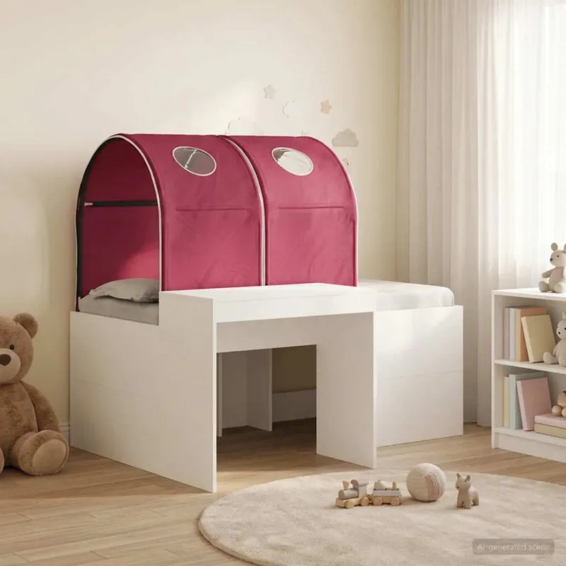 Lovos su Tuneliu 4 pcs Artisian ąžuolas ir raudona