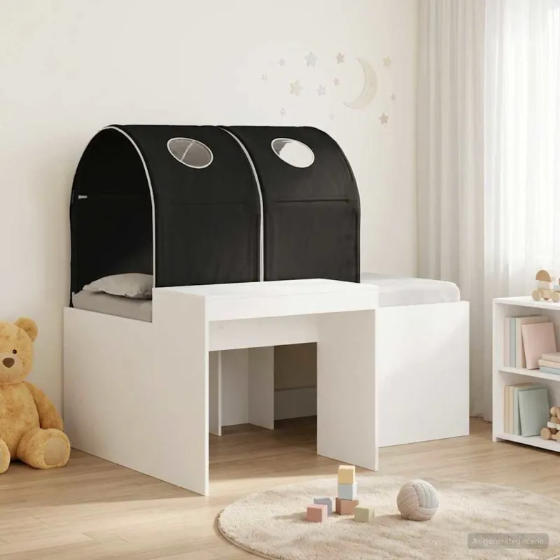 Lovos su Tuneliu 4 pcs Artisian ąžuolas ir juoda