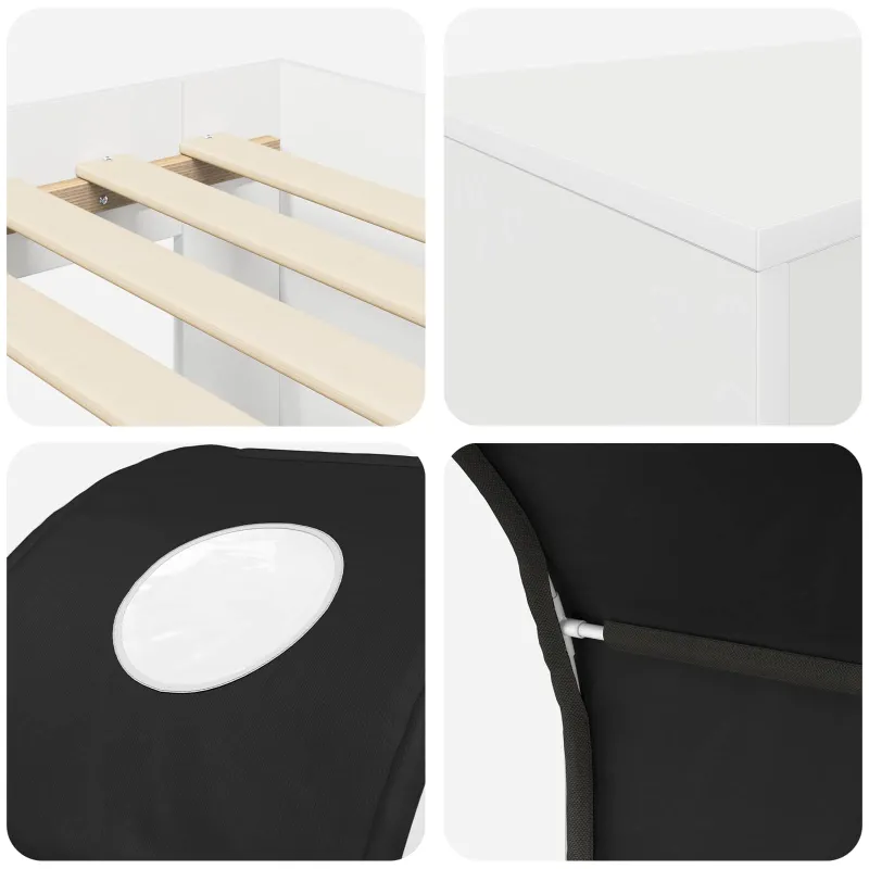 Lovos su Tuneliu 4 pcs Artisian ąžuolas ir juoda