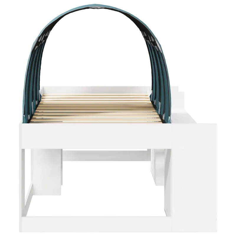 Lovos rėmas su tuneliu 3 pcs Balta ir šviesiai mėlyna
