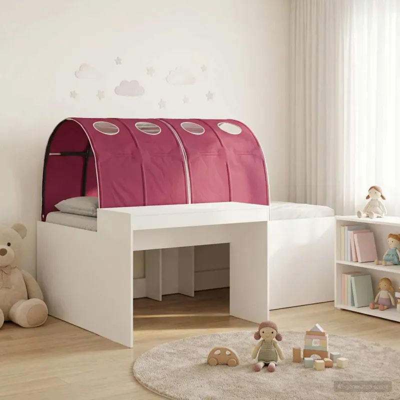 Lovą su tuneliu 4 pcs Artisian ąžuolas ir raudona