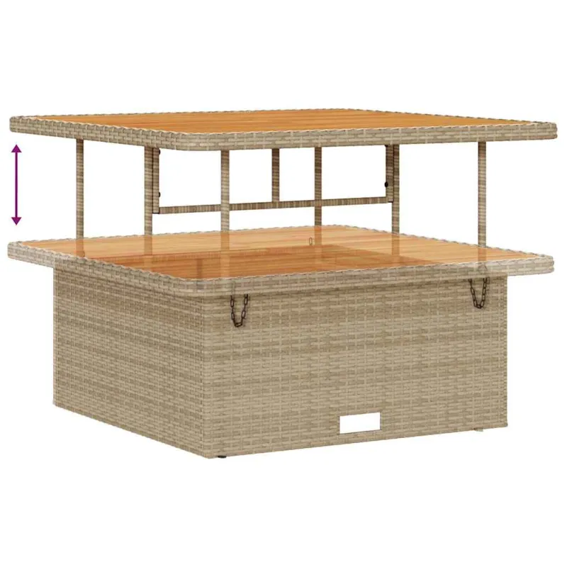 Sodo sohvaryhmä tyynyine 12 osaa, hiekanvärinen polyrattana