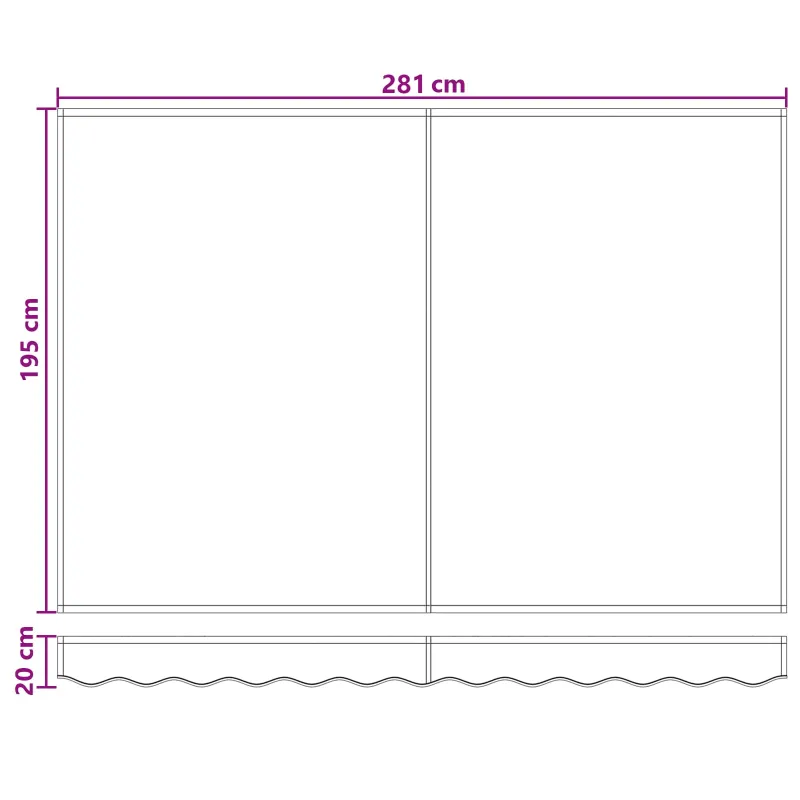 Ištraukiama markizė Taupe 3 x 2 m audinys
