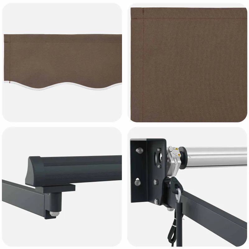 Pavėsinė Taupe 4 x 2 m Poliesteris ir Metalas