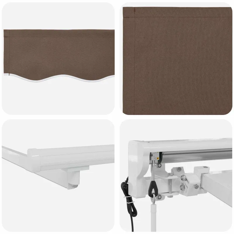 Elektrinė ištraukiama pavėsinė Taupe 4 x 2 m