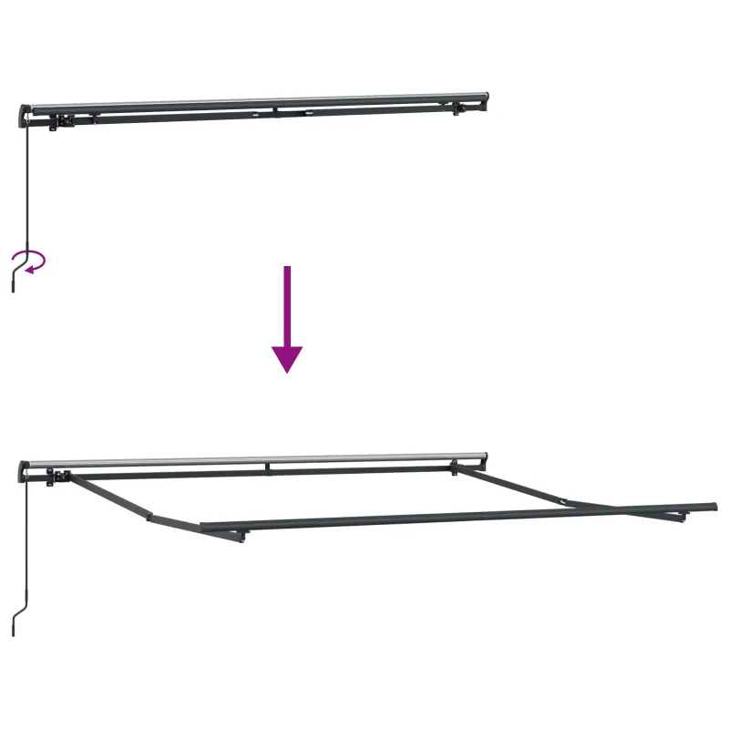 Ištraukiama markizė Taupe 4 x 2 m audinys